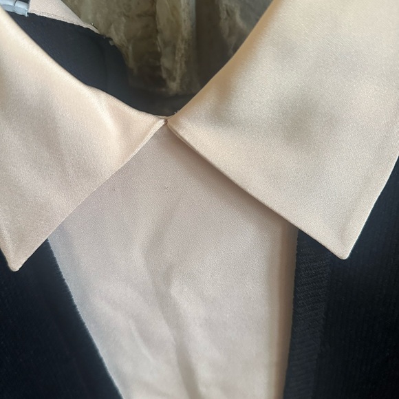 Vintage St John wool blend black collared dress 14 - Picture 7 of 7